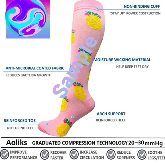 New Compression Socks star design - Picture 3 of 4